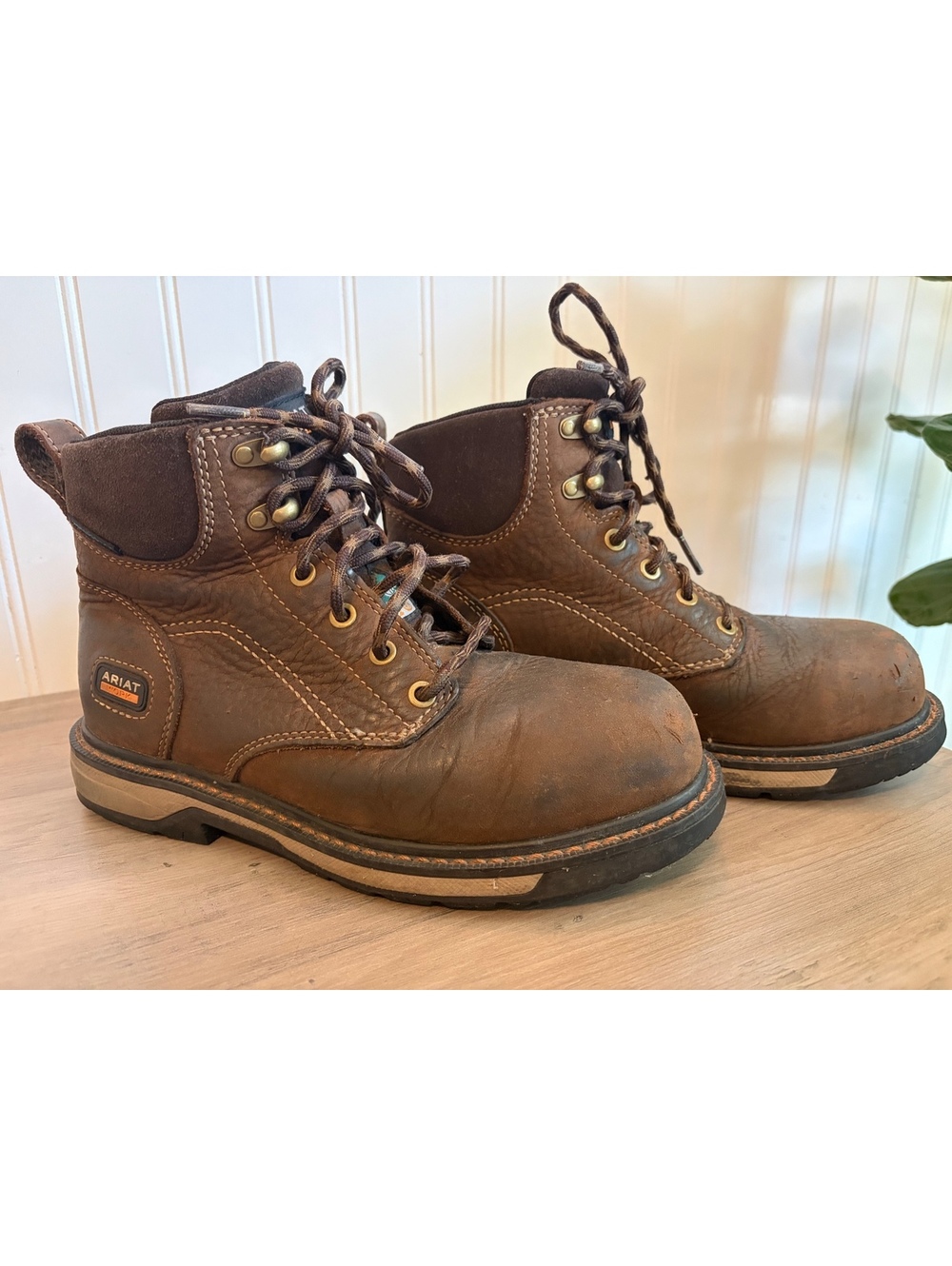 Ariat Riveter 6" CSA Waterproof Composite Toe Work Boot Dark Brown Size 6B